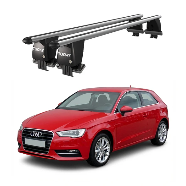 Royal Audi A3 (2013-2020) Uyumlu Gri Kilitli Ara Atkı Port Bagaj Tavan Barı ürün görseli 1
