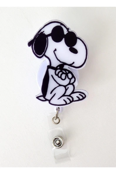 Gözlüklü Snoopy Temalı Yoyo Yaka Kartlığı AKS-GSN-010 ürün görseli 1
