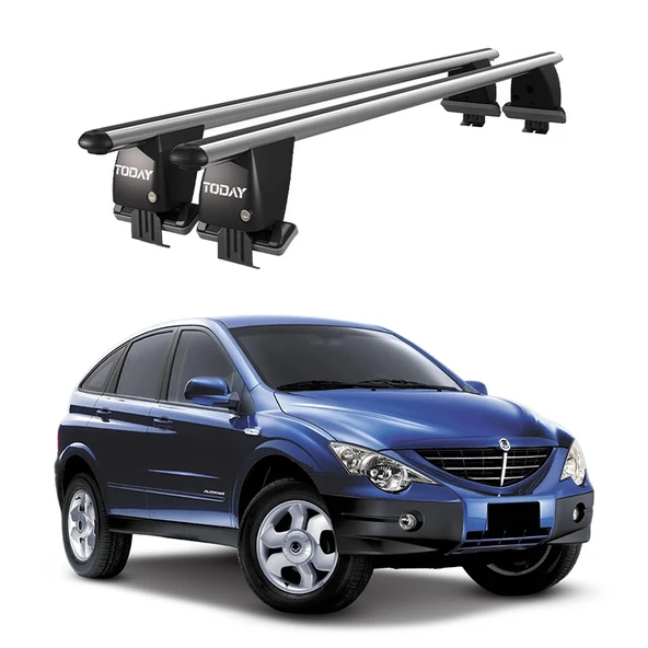 Royal Ssangyong Actyon (2005-2010) Uyumlu Gri Ara Atkı Port Bagaj Tavan Barı ürün görseli 1