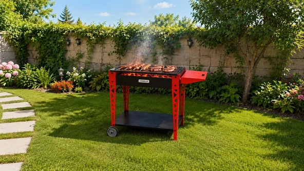 Dorello Tekerlekli Mangal Bahçeniz İçin Pratik ve Şık Barbekü ürün görseli 1