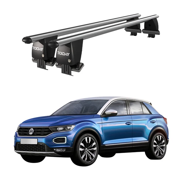 Royal Volkswagen T-Roc (2018 ve Sonrası) Uyumlu Gri Ara Atkı Port Bagaj Tavan Barı ürün görseli 1