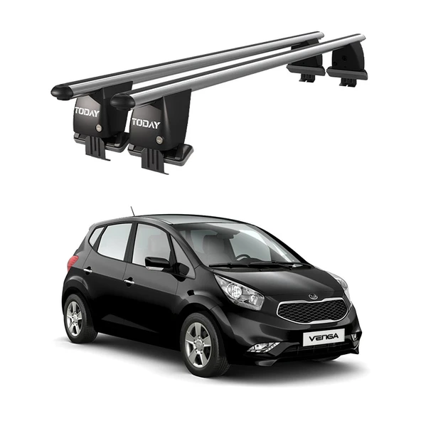 Royal Kia Venga (2014 ve Sonrası) Uyumlu Gri Ara Atkı Port Bagaj Tavan Barı ürün görseli 1