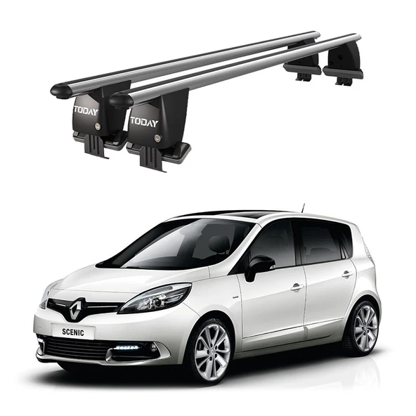 Royal Renault Grand Scenic (2013-2016) Uyumlu Gri Kilitli Ara Atkı Port Bagaj Tavan Barı ürün görseli 1