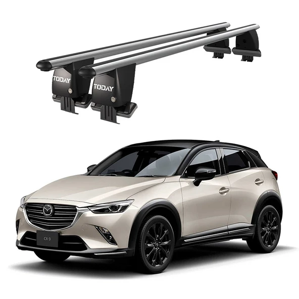 Royal Mazda Cx-3 (2015 ve Sonrası) Uyumlu Gri Ara Atkı Port Bagaj Tavan Barı ürün görseli 1