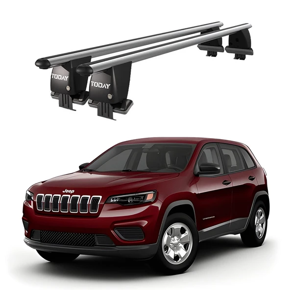 Royal Jeep Cherokee (2014 ve Sonrası) Uyumlu Gri Kilitli Ara Atkı Port Bagaj Tavan Barı ürün görseli 1