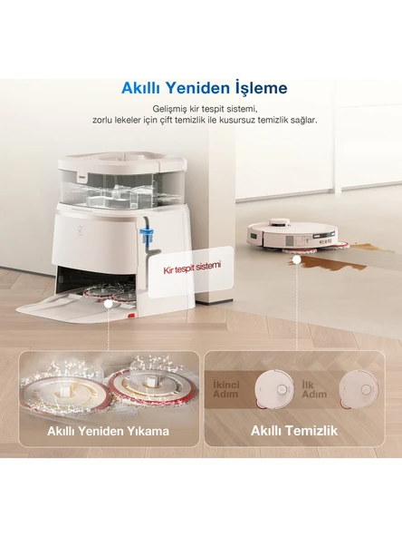 Ecovacs Deebot T30 Pro Omni Robot Süpürge Rose - Resim 3