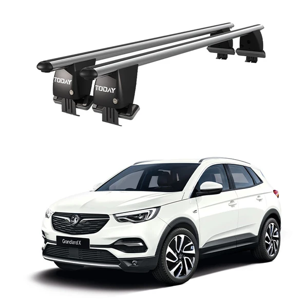 Royal Opel Grandland X (2017 ve sonrası) Uyumlu Gri Ara Atkı Port Bagaj Tavan Barı ürün görseli 1