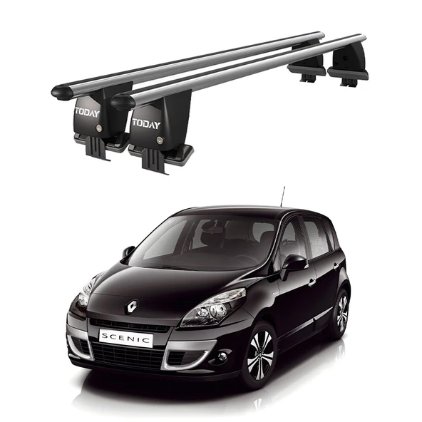 Royal Renault Scenic (2009-2013) Uyumlu Gri Kilitli Ara Atkı Port Bagaj Tavan Barı ürün görseli 1