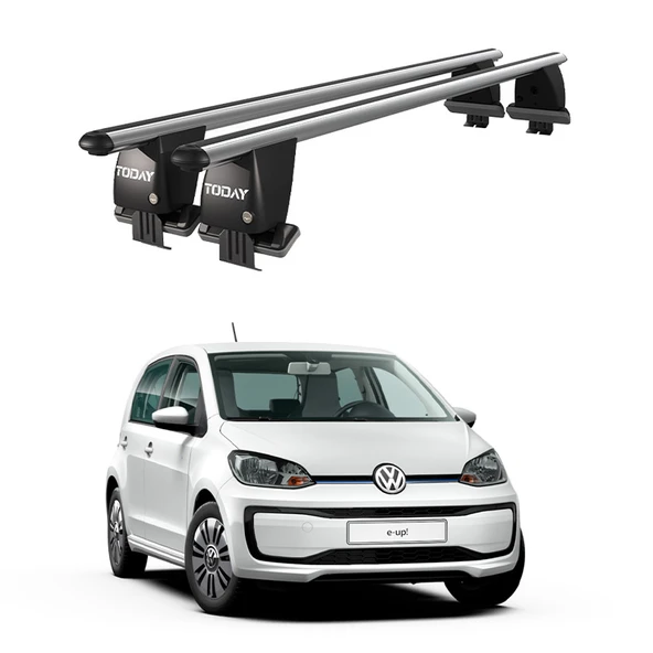 Royal Volkswagen E Up (2014 ve Sonrası) Uyumlu Gri Kilitli Ara Atkı Port Bagaj Tavan Barı ürün görseli 1