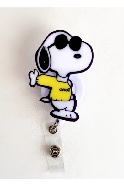 Sarı Kazaklı Snoopy Temalı Yoyo Yaka Kartlığı AKS-SKZ-020 ürün görseli 1