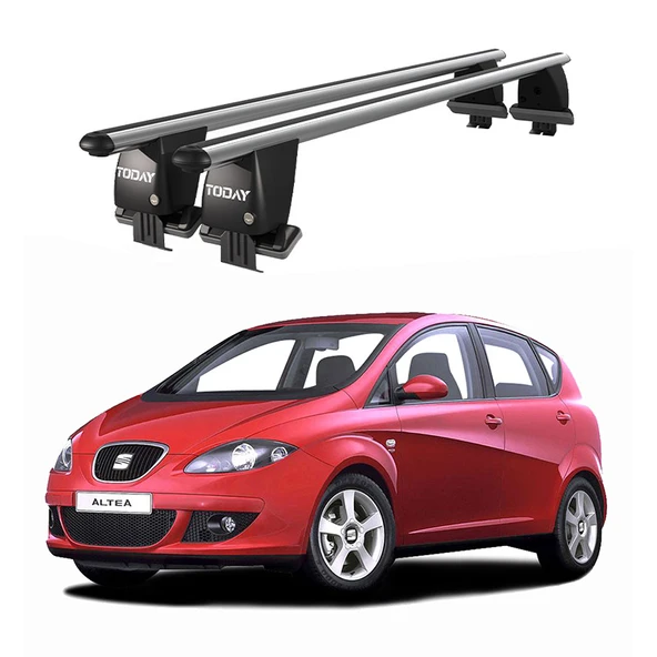 Royal Seat Altea (2004-2009) Uyumlu Gri Kilitli Ara Atkı Port Bagaj Tavan Barı ürün görseli 1