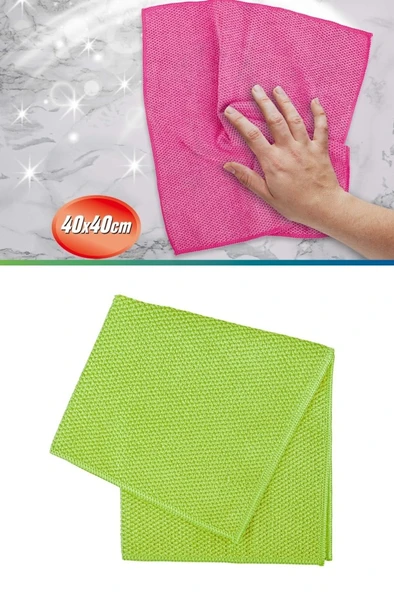 Supersoft Mikrofiber Temizlik Bezi 40x40 cm, 3 Boyutlu Doku İz Bırakmayan Ultra Yumuşak Bez F280 ürün görseli 1