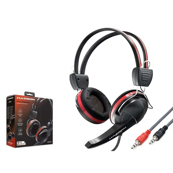 HADRON HD-1105 Kablolu Pc Kulak Üstü Kulaklık 3.5mm Jack Mikrofonlu ürün görseli 1