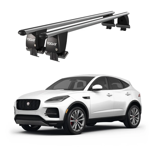 Royal Jaguar E-Pace (X540) (2017 ve Sonrası) Uyumlu Gri Ara Atkı Port Bagaj Tavan Barı ürün görseli 1