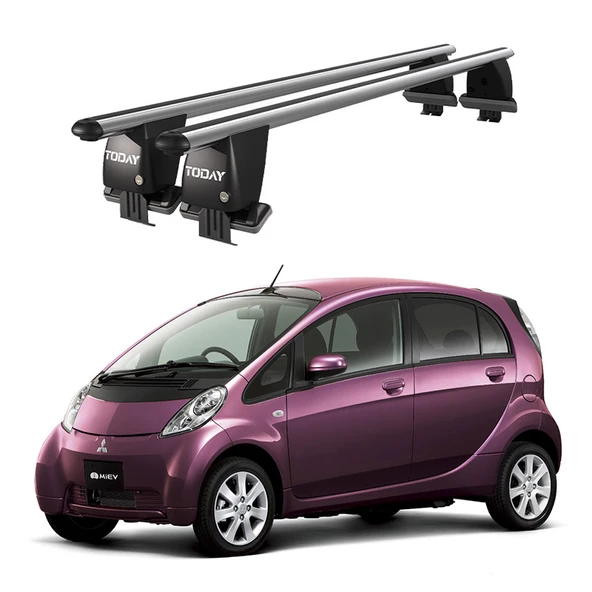 Royal Mitsubishi I-miev (2010 ve Sonrası) Uyumlu Gri Kilitli Ara Atkı Port Bagaj Tavan Barı ürün görseli 1