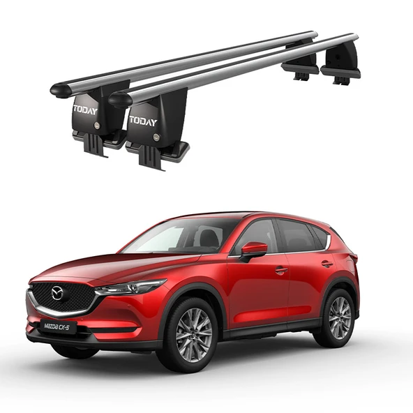 Royal Mazda Cx-5 (2017 ve Sonrası) Uyumlu Gri Ara Atkı Port Bagaj Tavan Barı ürün görseli 1
