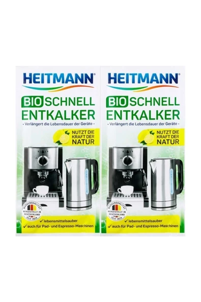 HEITMANN Kahve Makinesi Kettle Bio Toz Kireç Çözücü 2x25 gr ürün görseli 1