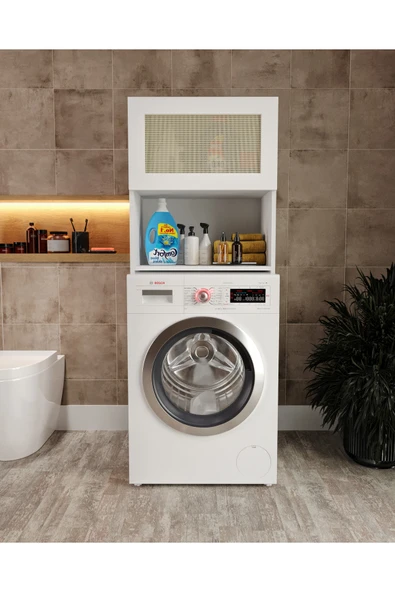 VENATTO mona banyo,çamaşır makina dolabı(%100mdf) Beyaz ürün görseli 1
