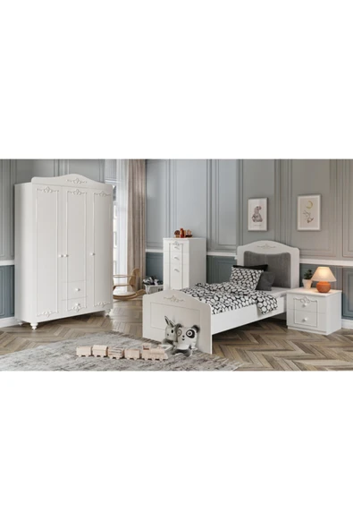 VENATTO Romantic Karyola (90x190)%100mdf 6998 ürün görseli 1