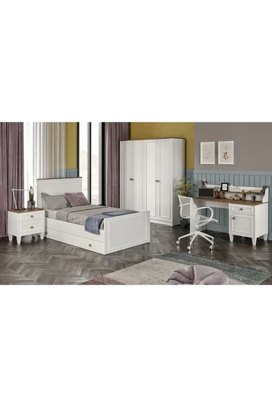 VENATTO Smart 4 Kapılı Dolap (%100MDF) BEYAZ - Resim 5