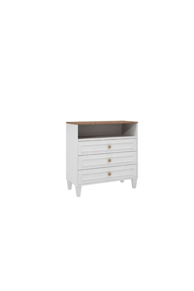 VENATTO Smart Şifonyer (%100MDF) BEYAZ - Resim 2