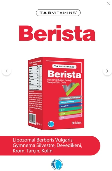 Tab Vitamins Berista 60 Tablet ürün görseli 1