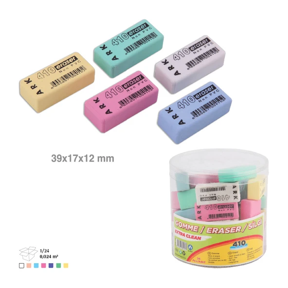 Ark Silgi Pastel Renkler Karışık Renk 20 Adet ürün görseli 1