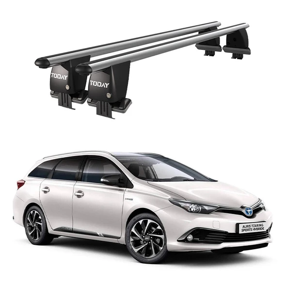 Royal Toyota Auris (E210) Touring (2018 ve sonrası) Uyumlu Gri Ara Atkı Port Bagaj Tavan Barı ürün görseli 1