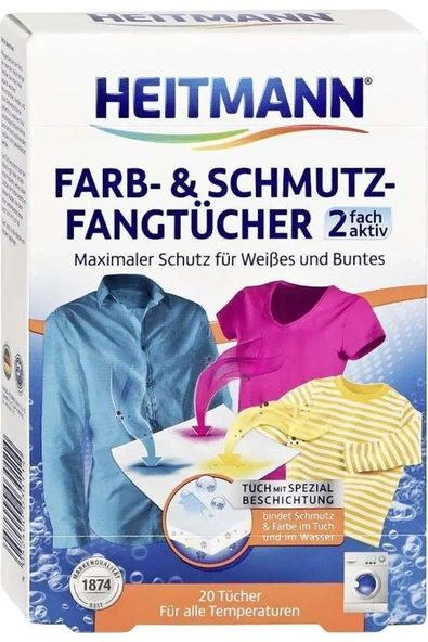 HEITMANN Renk Koruyucu ve Kir Tutucu Mendil 2+1 10'lu ürün görseli 1