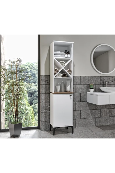 VENATTO London Dekoratif Dolap(%100mdf) BEYAZ-AMALFİ ürün görseli 1