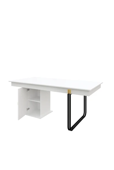 VENATTO LOFT DEKORATİF MASA(%100MDF) BEYAZ - Resim 2