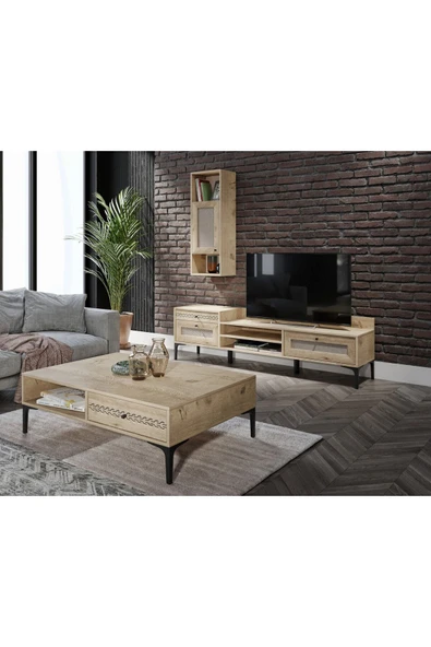 VENATTO Trio Orta Sehpa(%100mdf) MEŞE - Resim 4