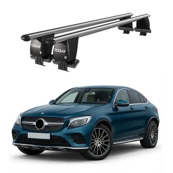 Royal Mercedes Glc (X253) (2015-2020) Uyumlu Gri Ara Atkı Port Bagaj Tavan Barı ürün görseli 1