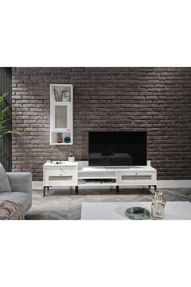 VENATTO Trio Hazeran Tv Ünitesi(%100mdf) BEYAZ ürün görseli 1