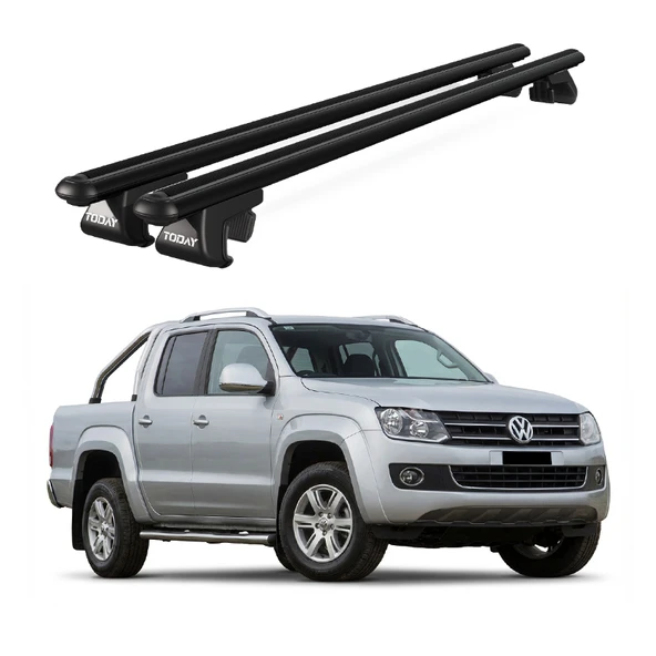 Venüs Volkswagen Amarok (2010-2022) Uyumlu Siyah Ara Atkı Port Bagaj Tavan Barı ürün görseli 1