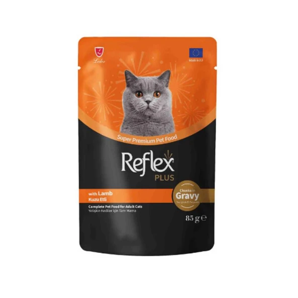 Reflex Plus Sos İçinde Parça Kuzu Etli Yetişkin Kedi Konservesi 85 Gr ürün görseli 1