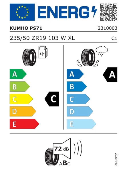 KUMHO XL ECSTA PS71 SUV 235/50R19 103W Yaz Lastiği - 2026 ürün görseli 1