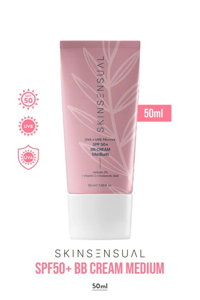 BB Krem Medium 50ml | 50 Spf Uva/Uvb Pa++++ | Leke Oluşumunu Önlemeye Yardımcı, Aydınlık ve Canlılık ürün görseli 1