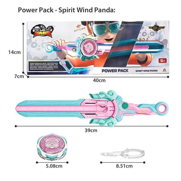 Infinity Nado Güç Paketi Spirit Panda (Ruh Rüzgarı Panda) - Metal Topaç Seti ürün görseli 1