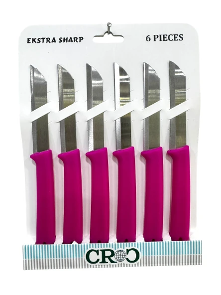 Croc 6lı Meyve Bıçağı Pembe - Resim 2