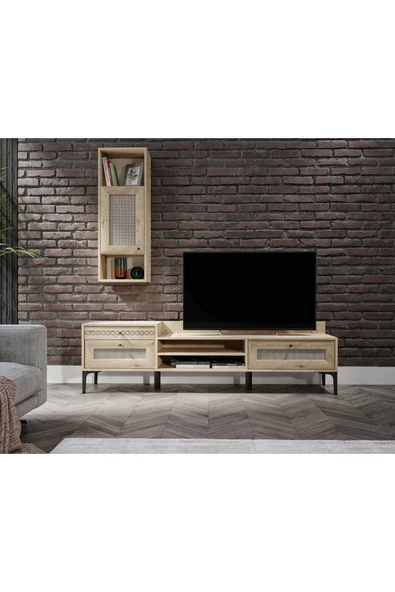 VENATTO Trio Hazeran Tv Ünitesi(%100mdf) MEŞE ürün görseli 1