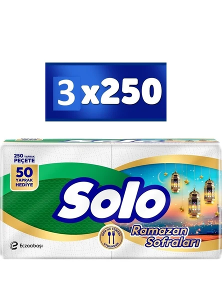 Solo Süper Peçete 250 Li x 3 Paket ürün görseli 1