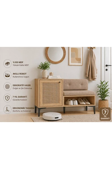 VENATTO Trio Ayakkabılık(%100MDF) MEŞE ürün görseli 1