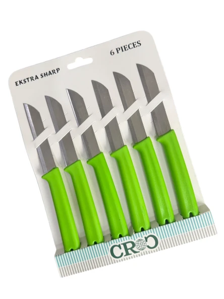 Croc 6lı Meyve Bıçağı Yeşil - Resim 2