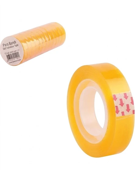 ŞeyliŞeyler - Şeffaf Para Bandı 12’li Paket - 12 mm x 10 m Ofis ve Kırtasiye Bandı ürün görseli 1