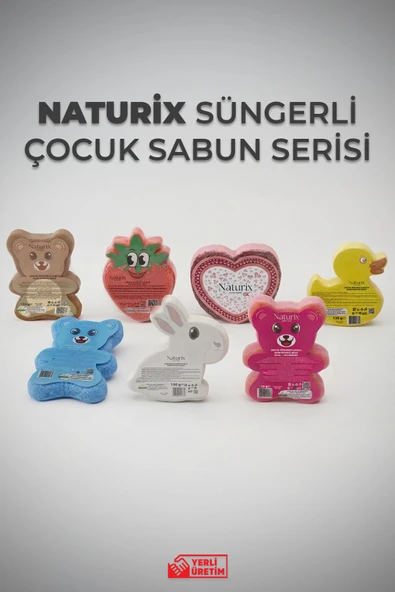 Çilek Şekilli Süngerli Çocuk Sabunu 130Gr - Resim 8
