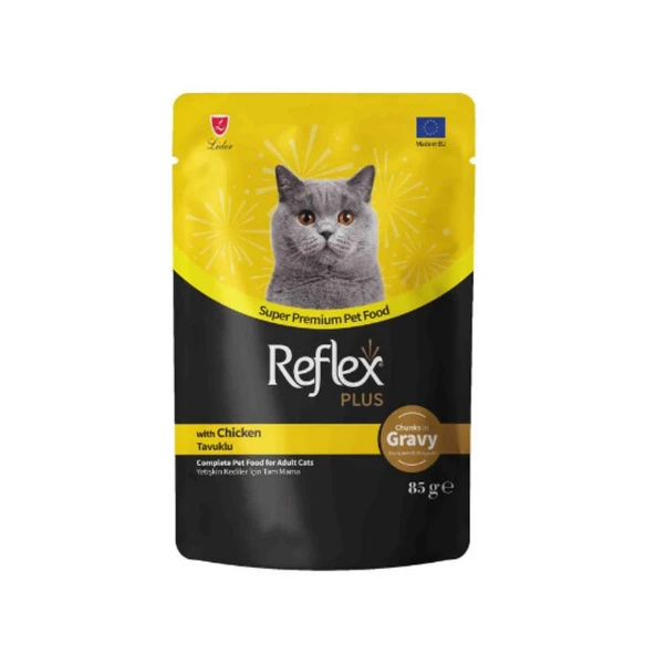 Reflex Plus Sos İçinde Parça Tavuk Etli Yetişkin Kedi Konservesi 85 Gr ürün görseli 1
