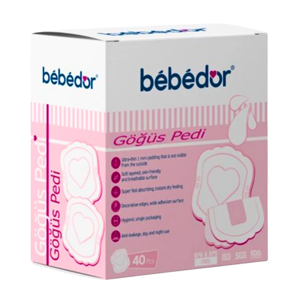 Bebedor Hijyenik Tekli Ambalaj Göğüs Pedi 40lı ürün görseli 1