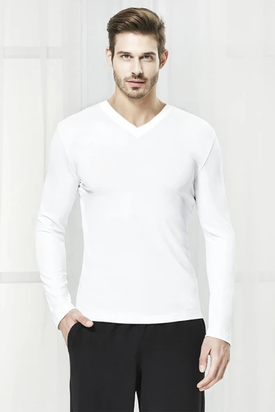 Antibakteriyel Bambu Uzun Kollu Tshirt - Resim 2