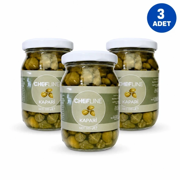 CHEFLINE Kapari Çiçeği 185 gr  3 Adet  Kapari Turşusu  Salata ve Meze İçin ürün görseli 1